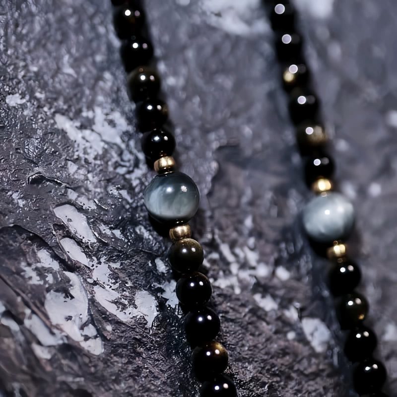 Gold Sheen Obsidian Tiger Eye Wohlstandsarmband Gold Sheen Obsidian Tiger Eye Wealth Bracelet