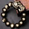 Pulseira de Obsidiana Dourada com Pixiu para Proteção Golden Obsidian PiXiu Protection Bracelet