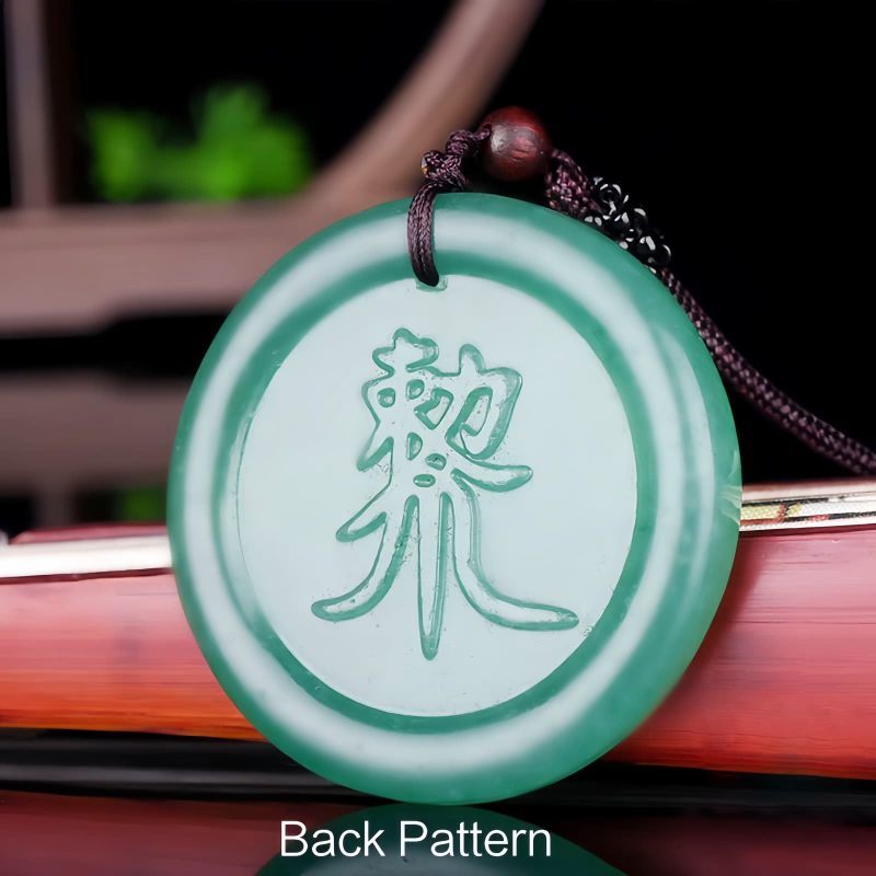 Collar con colgante Yin Yang de aventurina verde Green Aventurine Yin Yang Pendant Necklace