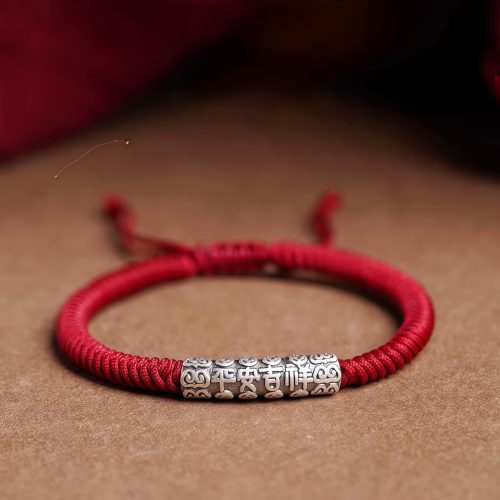 Pulseira da Sorte Artesanal em Prata 999 Om Mani Padme Hum Pulseira da Sorte Artesanal em Prata 999 Om Mani Padme Hum