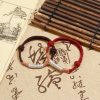Pulseira de Corda Artesanal em Prata 999 com Mantra Om Mani Padme Hum Handmade 999 Sterling Silver Om Mani Padme Hum Rope Bracelet