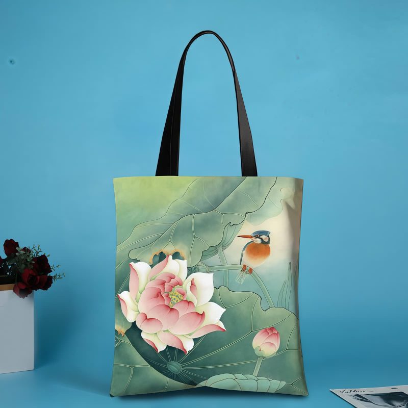 手作キャンバス鯉魚ショルダーバッグ Handmade Canvas Koi Fish Shoulder Bag