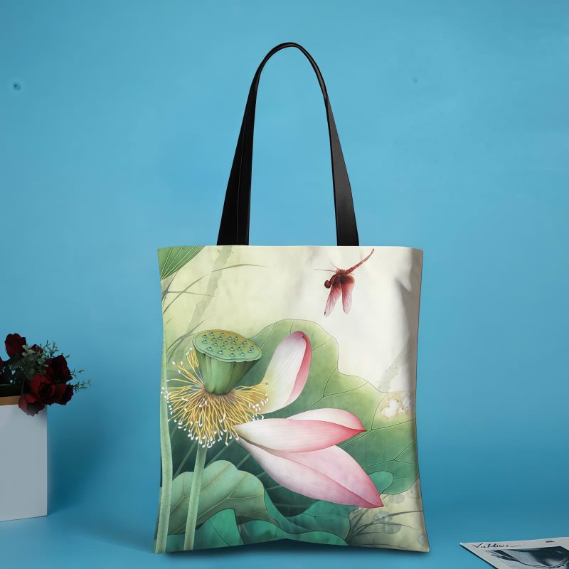 手作キャンバス鯉魚ショルダーバッグ Handmade Canvas Koi Fish Shoulder Bag
