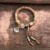 Pulsera tejida tibetana artesanal Om Mani Padme Hum, amuleto de la suerte y la fortuna Handmade Tibetan Om Mani Padme Hum Luck Fortune Braided Bracelet