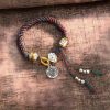 Pulsera tejida tibetana artesanal Om Mani Padme Hum, amuleto de la suerte y la fortuna Handmade Tibetan Om Mani Padme Hum Luck Fortune Braided Bracelet