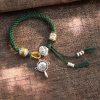 Pulsera tejida tibetana artesanal Om Mani Padme Hum, amuleto de la suerte y la fortuna Handmade Tibetan Om Mani Padme Hum Luck Fortune Braided Bracelet
