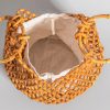 حقيبة يد من خرز الخشب المنسوج يدوياً بمقبض من الخيزران Handwoven Wooden Beads Bamboo Handle Bag