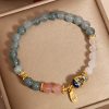 Pulseira da Sorte com Peixe Koi de Jade Jade Koi Fish Luck Bracelet