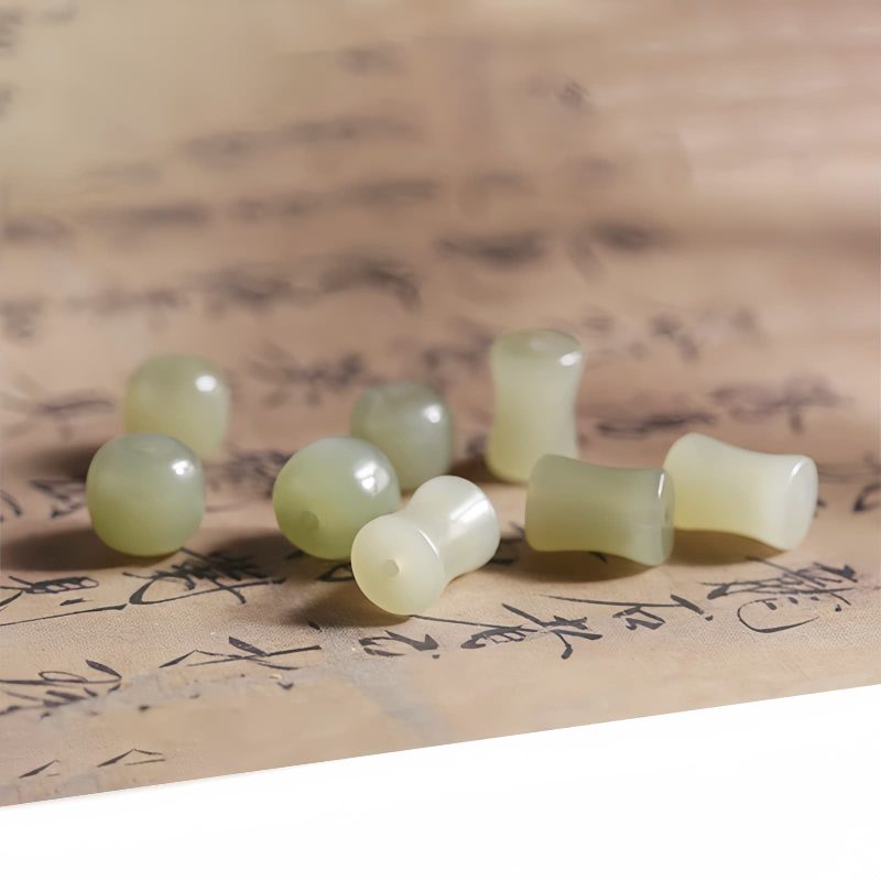 Pulsera Protectora contra Espíritus Malignos de Madera de Abelia y Jade Hetian Natural Abelia Wood Hetian Jade Evil Spirits Warding Bracelet