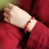 Pulseira Abençoada de Carpa de Cinábrio Natural Natural Cinnabar Koi Fish Blessing Bracelet