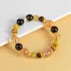 Pulsera de Prosperidad Duobao con Citrino, Cuarzo Ahumado y Ojo de Tigre Natural Natural Citrine Smoky Quartz Tiger Eye Duobao Prosperity Flow Bracelet