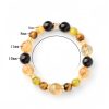 Pulsera de Prosperidad Duobao con Citrino, Cuarzo Ahumado y Ojo de Tigre Natural Natural Citrine Smoky Quartz Tiger Eye Duobao Prosperity Flow Bracelet