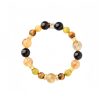 Pulsera de Prosperidad Duobao con Citrino, Cuarzo Ahumado y Ojo de Tigre Natural Natural Citrine Smoky Quartz Tiger Eye Duobao Prosperity Flow Bracelet