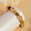 Pulsera de Prosperidad Duobao con Citrino, Cuarzo Ahumado y Ojo de Tigre Natural Natural Citrine Smoky Quartz Tiger Eye Duobao Prosperity Flow Bracelet