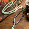 Pulsera de la Suerte de Aventurina Verde Natural con 108 Cuentas Natural Green Aventurine Luck Bracelet with 108 Beads