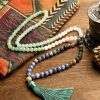 Pulsera de la Suerte de Aventurina Verde Natural con 108 Cuentas Natural Green Aventurine Luck Bracelet with 108 Beads