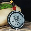 Collar con colgante de armonía Yin Yang de jade natural de Hetian Natural Hetian Jade Yin Yang Harmony Pendant Necklace