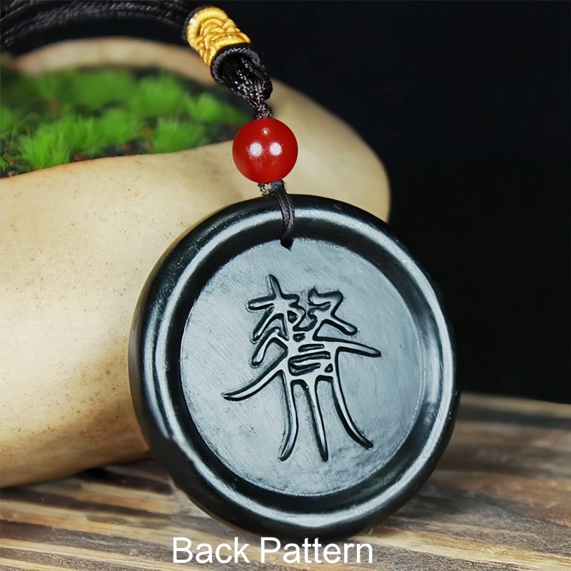 Collar con colgante de armonía Yin Yang de jade natural de Hetian Natural Hetian Jade Yin Yang Harmony Pendant Necklace