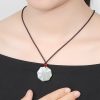 Collar con dije de Jade Natural Bagua Yin Yang Natural Jade Bagua Yin Yang Pendant Necklace