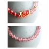天然ストロベリークォーツ・辰砂の鯉のブレスレット Natural Strawberry Quartz Cinnabar Koi Fish Bracelet