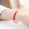天然ストロベリークォーツ・辰砂の鯉のブレスレット Natural Strawberry Quartz Cinnabar Koi Fish Bracelet