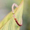 天然ストロベリークォーツ・辰砂の鯉のブレスレット Natural Strawberry Quartz Cinnabar Koi Fish Bracelet
