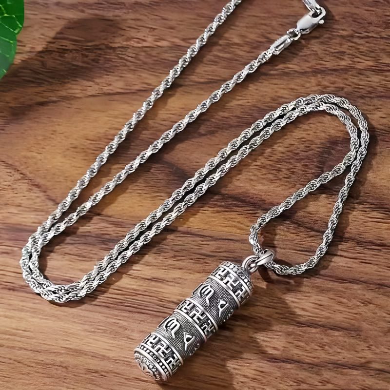 Collar de sabiduría de cobre Om Mani Padme Hum Om Mani Padme Hum Copper Wisdom Necklace