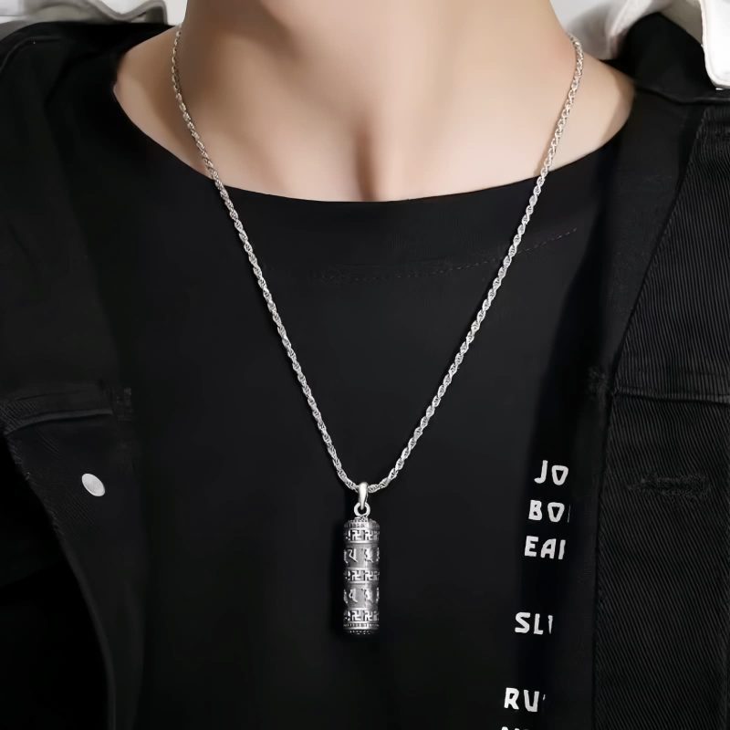 Collar de sabiduría de cobre Om Mani Padme Hum Om Mani Padme Hum Copper Wisdom Necklace