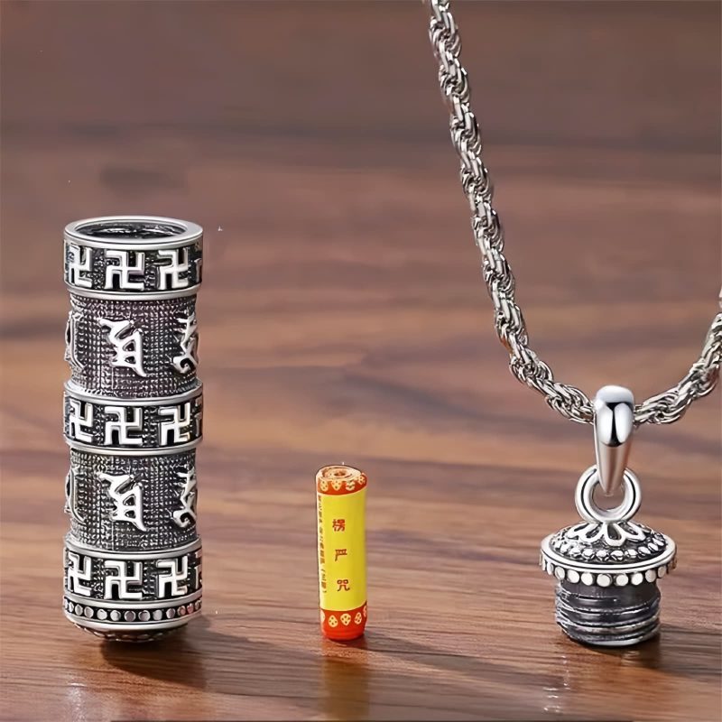 Collar de sabiduría de cobre Om Mani Padme Hum Om Mani Padme Hum Copper Wisdom Necklace