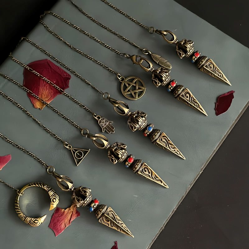 Pingente de Colar Curativo de Cobre com Pentagrama Pentagram Copper Healing Necklace Pendant