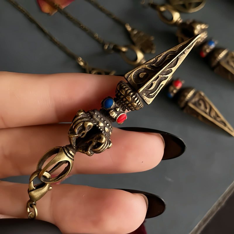 Pingente de Colar Curativo de Cobre com Pentagrama Pentagram Copper Healing Necklace Pendant