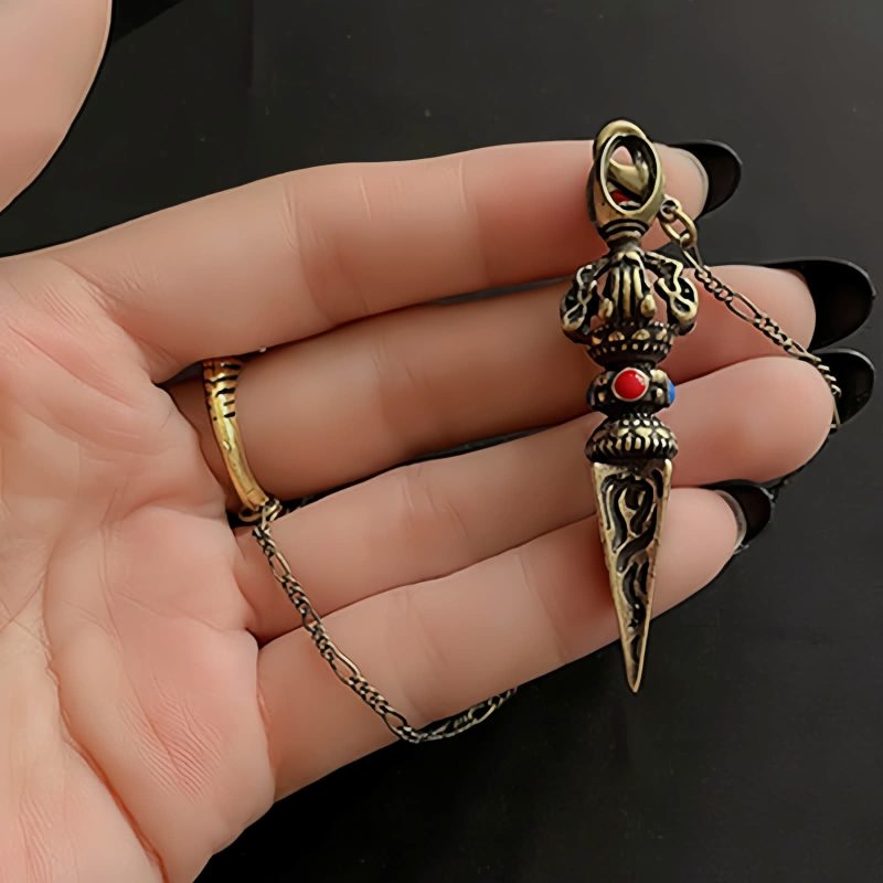 Pingente de Colar Curativo de Cobre com Pentagrama Pentagram Copper Healing Necklace Pendant