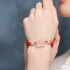 Pulseira de Cristal Rosa Pixiu para Proteção de Riqueza Pink Crystal Pixiu Wealth Protection Bracelet
