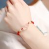 Pulseira de Cristal Rosa Pixiu para Proteção de Riqueza Pink Crystal Pixiu Wealth Protection Bracelet