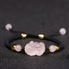 Pulseira de Cristal Rosa Pixiu para Proteção de Riqueza Pink Crystal Pixiu Wealth Protection Bracelet