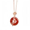 Collar con colgante de pez Koi de ágata roja Red Agate Koi Fish Pendant Necklace