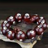 Pulsera de Sándalo Rojo Yin Yang: Armonía y Protección Red Sandalwood Yin Yang Harmony Bracelet