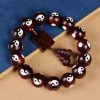 Pulsera de Sándalo Rojo Yin Yang: Armonía y Protección Red Sandalwood Yin Yang Harmony Bracelet
