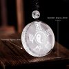 Colgante de Cristal Liuli Yin Yang de las Cinco Montañas Sagradas Taoístas Taoist Five Sacred Mountains Yin Yang Liuli Crystal Pendant
