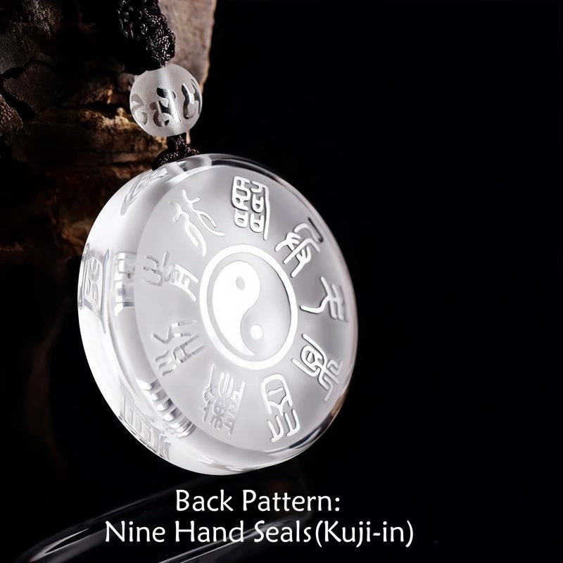 Colgante de Cristal Liuli Yin Yang de las Cinco Montañas Sagradas Taoístas Taoist Five Sacred Mountains Yin Yang Liuli Crystal Pendant