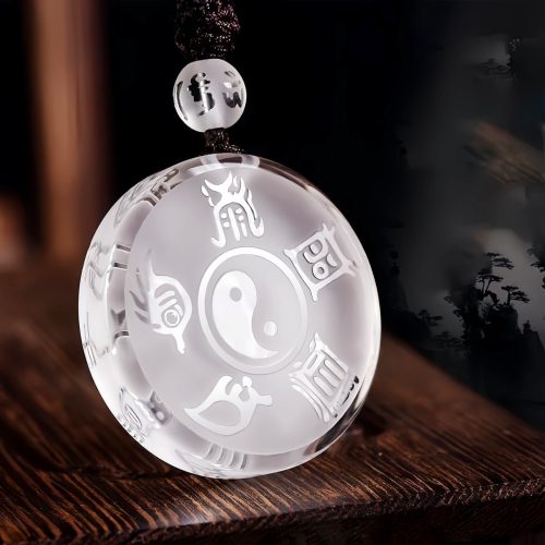 Colgante de Cristal Liuli Yin Yang de las Cinco Montañas Sagradas Taoístas Colgante de Cristal Liuli Yin Yang de las Cinco Montañas Sagradas Taoístas