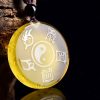 Colgante de Cristal Liuli Yin Yang de las Cinco Montañas Sagradas Taoístas Taoist Five Sacred Mountains Yin Yang Liuli Crystal Pendant