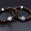 Pulsera Tibetana de Cáscara de Coco Om Mani Padme Hum Tibetan Coconut Shell Om Mani Padme Hum Bracelet