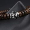 Pulsera Tibetana de Cáscara de Coco Om Mani Padme Hum Tibetan Coconut Shell Om Mani Padme Hum Bracelet