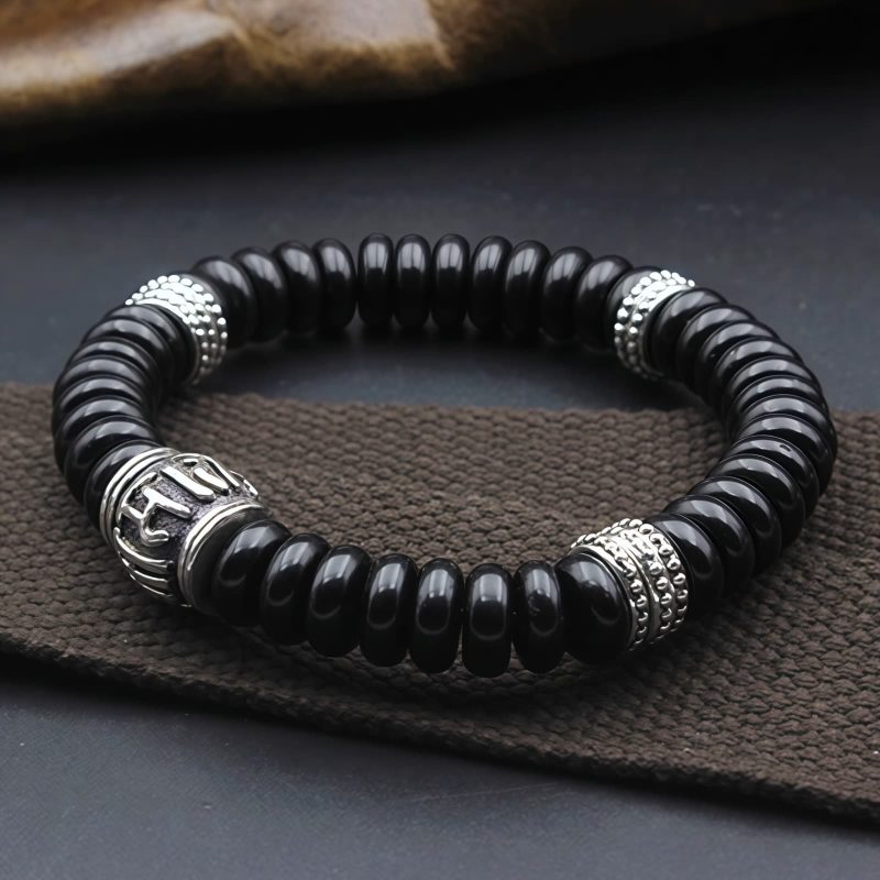 Pulsera Tibetana de Cáscara de Coco Om Mani Padme Hum Tibetan Coconut Shell Om Mani Padme Hum Bracelet