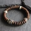 Pulsera Tibetana de Cáscara de Coco Om Mani Padme Hum Tibetan Coconut Shell Om Mani Padme Hum Bracelet