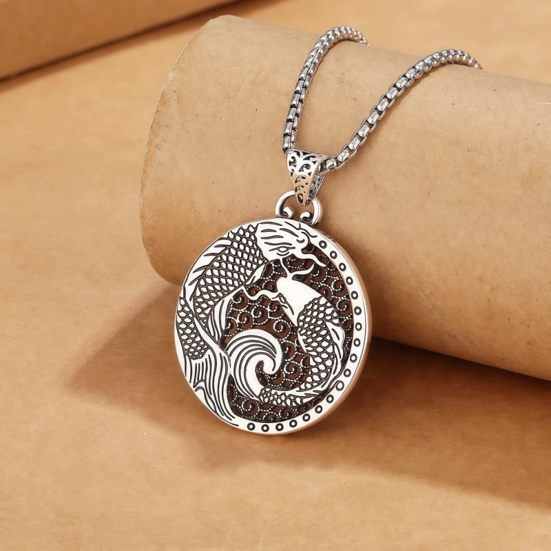 Collar curativo de pez Koi de cobre tibetano Tibetan Copper Koi Fish Healing Necklace