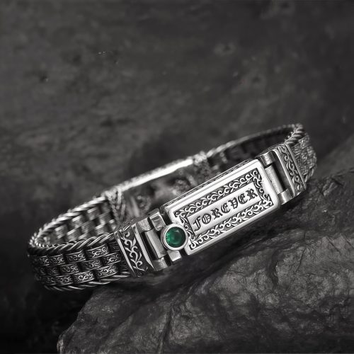Pulseira Tibetana de Cobre Om Mani Padme Hum com Design de Flor para Paz Pulseira Tibetana de Cobre Om Mani Padme Hum com Design de Flor para Paz