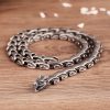 Collar y Pulsera de Acero de Titanio con Diseño de Dragón Tibetano Tibetan Dragon Pattern Titanium Steel Necklace & Bracelet