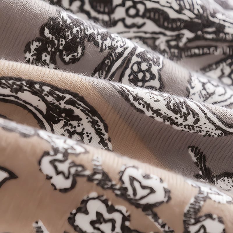 Chal envolvente con estampado floral tibetano Tibetan Floral Pattern Shawl Wrap